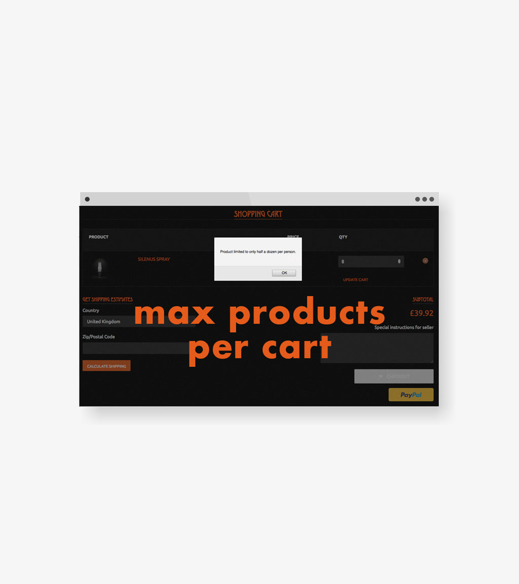 Max Products per Cart